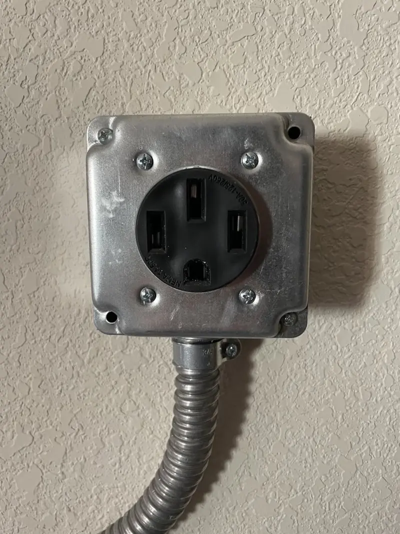 NEMA 14-50 outlet installed for Smart Home Electrical in Rigby
